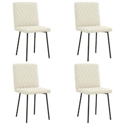 VidaXL Chaises à Manger Lot De 4 Crème Velours - beige 8721158566577_0
