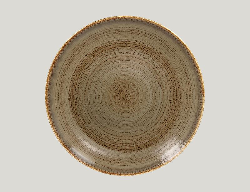 ASSIETTE COUPE PLATE ROND BRUN PORCELAINE Ø 29 CM TWIRL RAK
