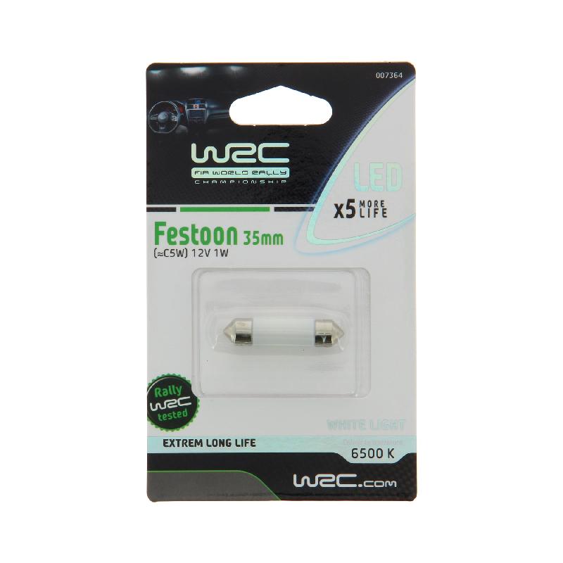 WRC 1 LED Festoon (C5W) 35mm - 12V 1W - Température 6500K - Usage non routier_0