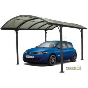 Abri voiture aluminium, carport toit arrondi - car3048alrp-sans montage_0