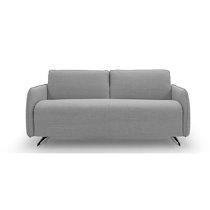 ALTEREGO DIVANI - Canapé lit Dallas convertible 160 cm en tissu gris clair avec matelas mousse 28 kg/m3 - Design moderne et fabrication italienne_0