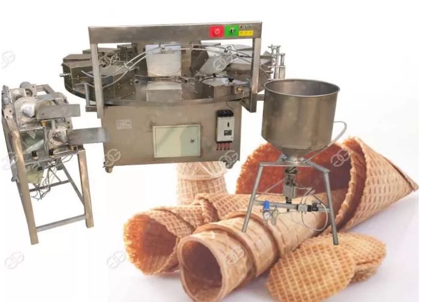 Appareil à cornet de glace professionnel - Henan Gelgoog - capacité 500 pcs/h en acier inoxydable 304_0