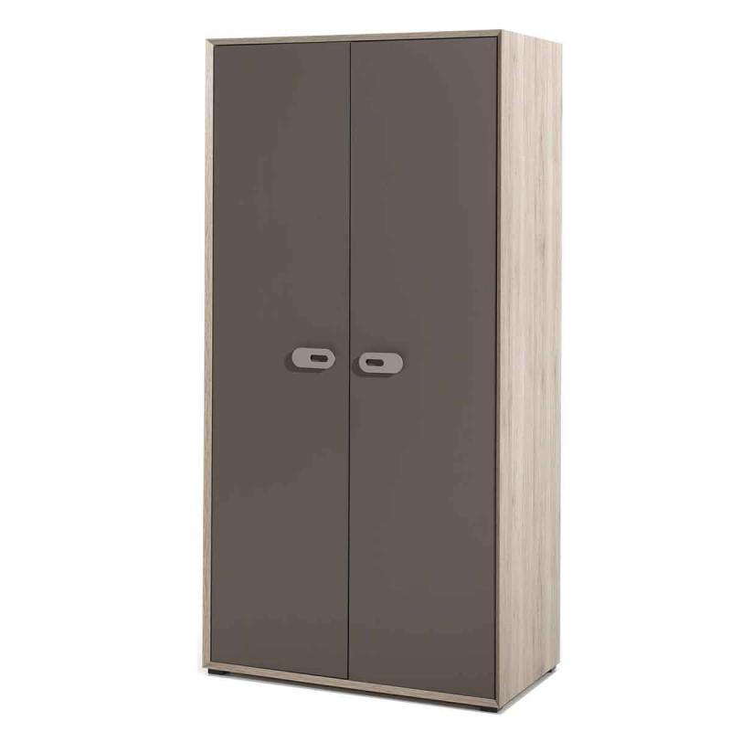 ARMOIRE 2 PORTES EMIEL 196CM NATUREL - PARIS PRIX_0