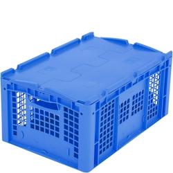 BITO Bacs gerbables norme Europe, série XL L600 mm x l400 mm x H288 mm bleu - bleu plastique polypropylène 4250692929097_0