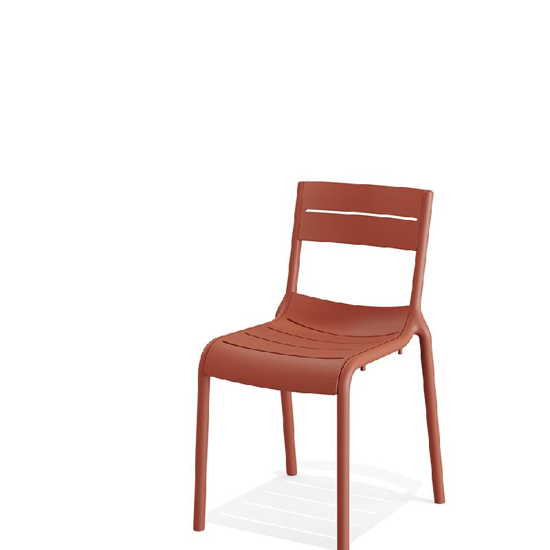 Calor - Chaise empilable en polypropylène terracotta_0