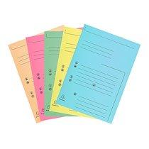 CHEMISE DOSSIER 2 RABATS EXACOMPTA COULEURS ASSORTIES VIVES - PAQUET DE 25
