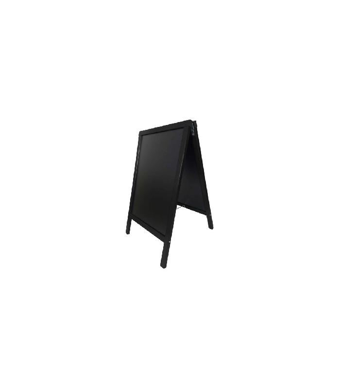 Chevalet stop trottoir avec cadre bois - Dimensions 90 x 55 cm - Référence : LSTF49N_0