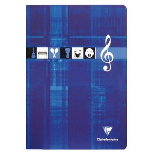 Clairefontaine Lot de 10 Cahier Musique Metric A4, 96p./48 feuilles 90 g/m² piquées, ligné + 10 portées - 3329680313406_0