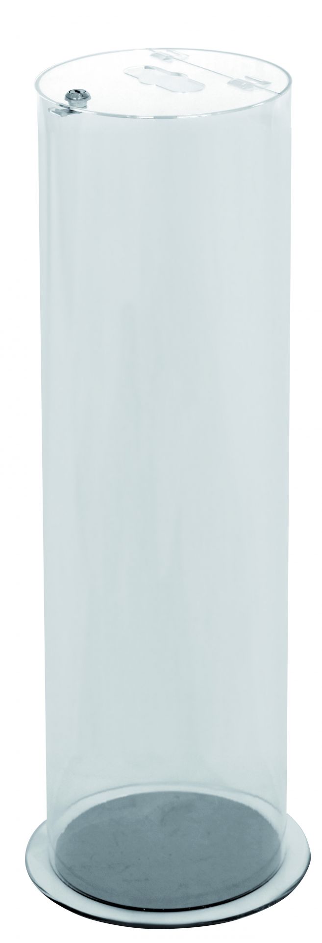 Collecteur de piles 37L - PMMA recyclable - Verrouillable avec clé - H 75cm x Ø 25cm_0