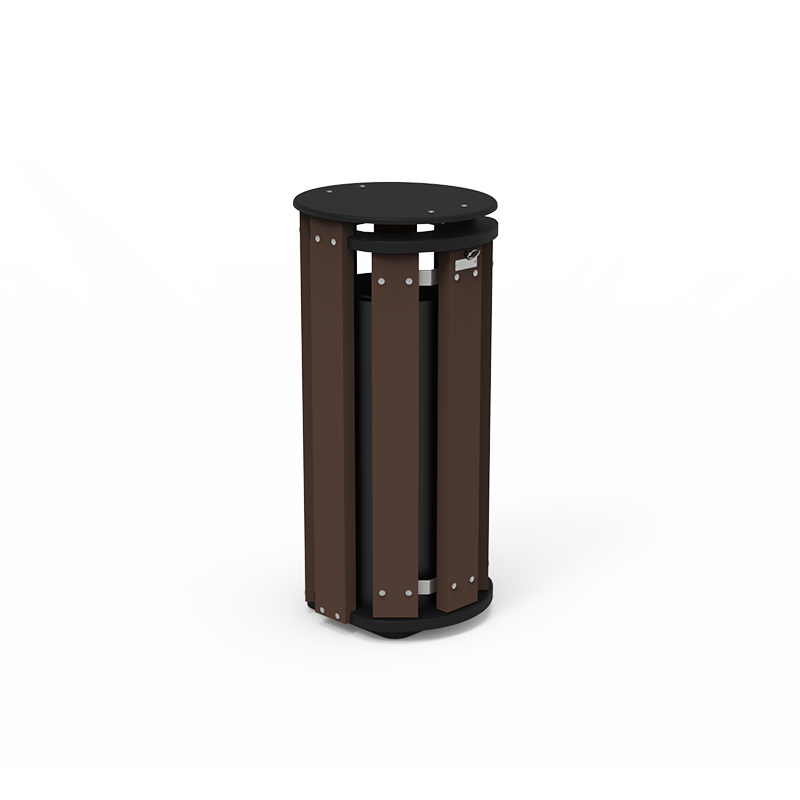 Corbeille forestier - Bac 90 L avec couvercle - Plastique recyclé - STD OR-COR-08-BC_0