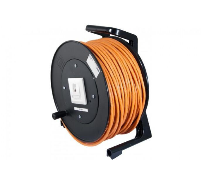 Cordon RJ45 Catégorie 6A S/FTP LS0H Orange - Enrouleur 90 m - Câble DRAKA Cat. 7 - Débits jusqu'à 10 Gbps_0