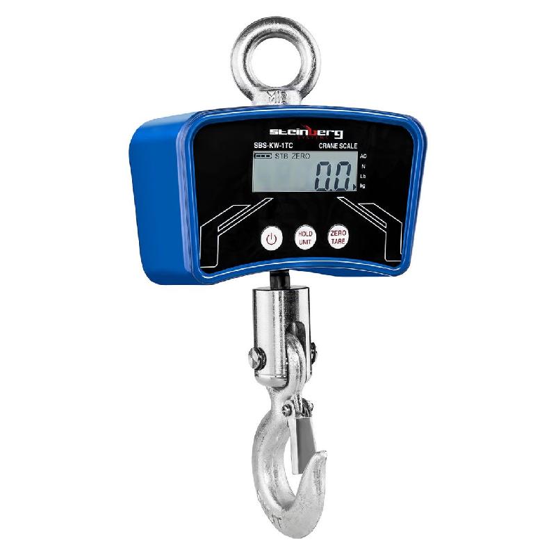 Crochet peseur balance - 1.000 kg / 0,2 kg - Écran LCD avec rétroéclairage - Aluminium et acier - 14_0000119_0