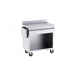 Mobilier d'Appoint pour Terrasse Sans Dosserets Latéraux - 2 Tiroirs - Distform - l100- L- P60- h110- Acier Inoxydable - 641094107413_0