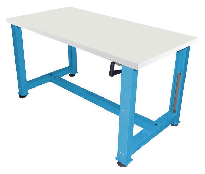 ETABLI À MANIVELLE STRATIFIÉ 2000 X 750 X HT 737/1037 CM BLEU 5012 - MANUTAN COLLECTIVITÉS