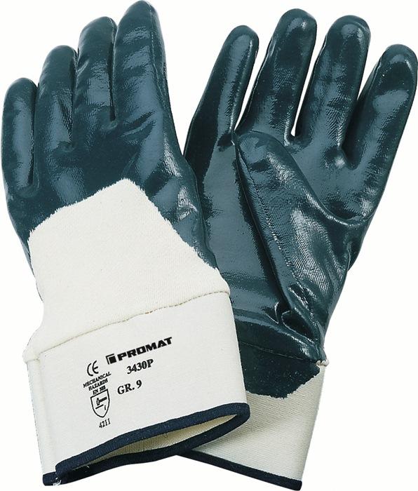 Gant Neckar taille 9 bleu revêtement partiel en nitrile EN 388 catégorie EPI II PROMAT_0