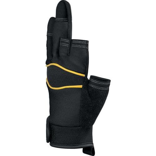 GANTS DE MANUTENTION 3 DOIGTS COUPÉS. PAUME CUIR SYNTHETIQUE TAILLE 7 - DELTA PLUS