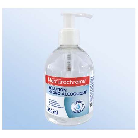 Gel hydro-alcoolique pompe 250 ml Mercurochrome | Y5170_0