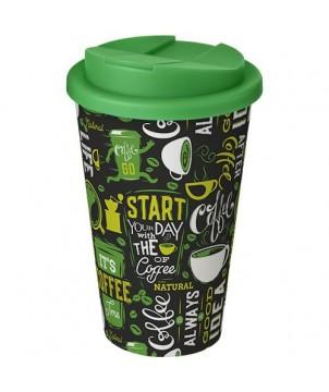GOBELET ISOLANT BRITE-AMERICANO 350ML AVEC COUVERCLE ANTI-FUITE - VERT - GOBELETS ET MUGS PERSONNALISÉS