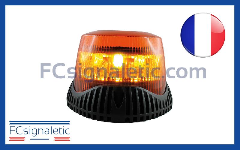Gyrophare Gyroled M130 orange embase ISO classe 2 STANDBY MERCURA 28701-01_0
