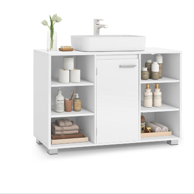 Helloshop26 - Meuble sous lavabo meuble de salle de bain armoire de salle de bain avec étagères réglables pieds 30 x 90 x 60 cm 12_0006539 - 300022_0