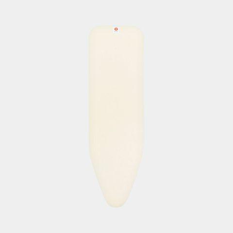 Housse de table à repasser taille B -124 x 38 cm, Housse externe - Ecru en coton durable avec couche de mousse de 2 mm - Pour fers ordinaires et centrales vapeur_0