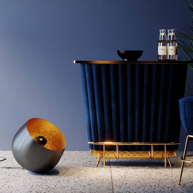 KARE APOLLON LAMPE DE SOL, NOIR, Ø 50 CM