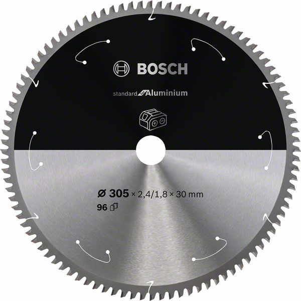 LAME DE SCIE CIRCULAIRE BOSCH STANDARD FOR ALUMINIUM 305 X 30 X 1,8 MM 96 DENTS