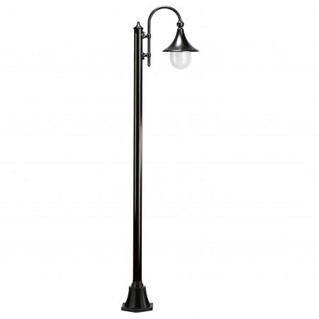 Lampadaire de parc trom ip43 e27 42w noir livré avec son mat hauteur de 1945 mm_0