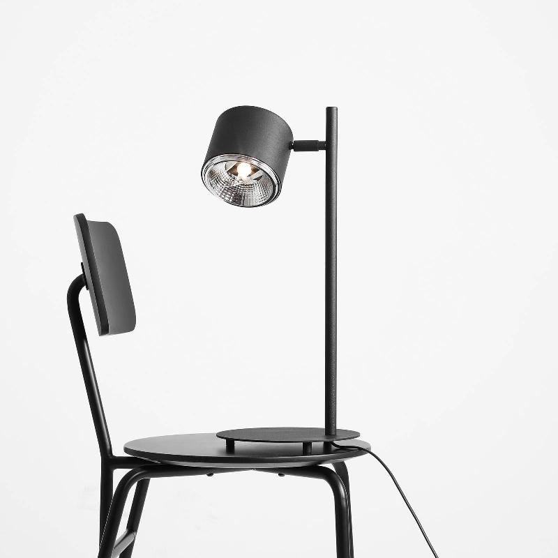 ALDEX LAMPE À POSER BOT, NOIR TÊTE DE LAMPE ORIENTABLE