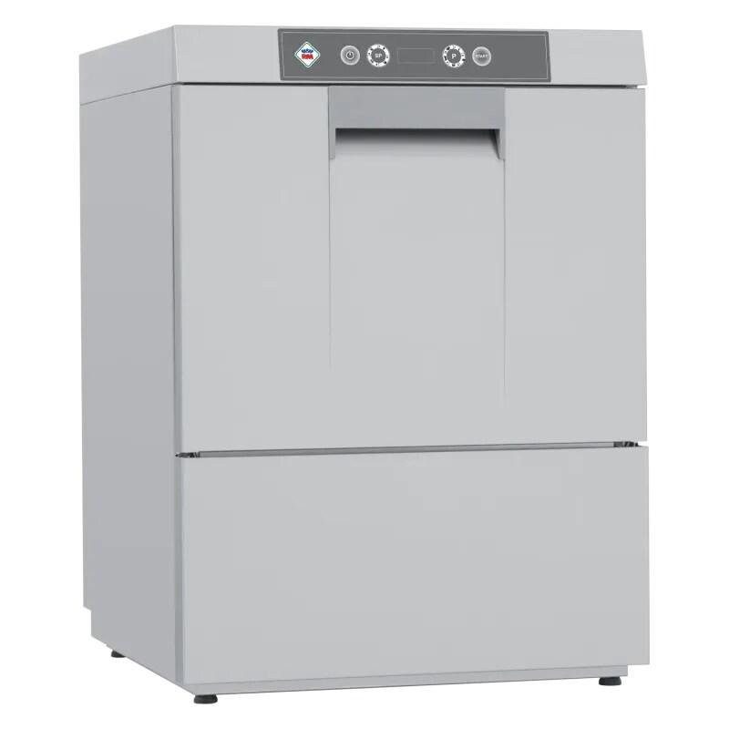 Lave-vaisselle frontal revêtement double avec pompe de vidange 50x50 - 400 V RM - NT 52 TP - RM Gastro - 0615402283861_0