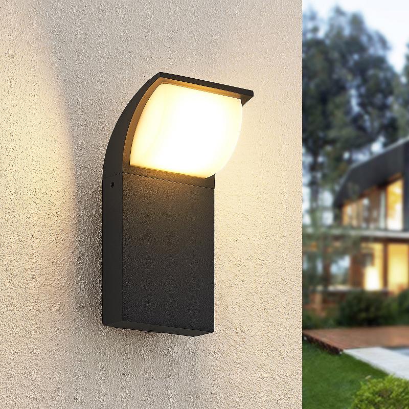 APPLIQUE D\'EXTÉRIEUR LED LUCANDE TINNA, 20 CM, ANTHRACITE, IP65