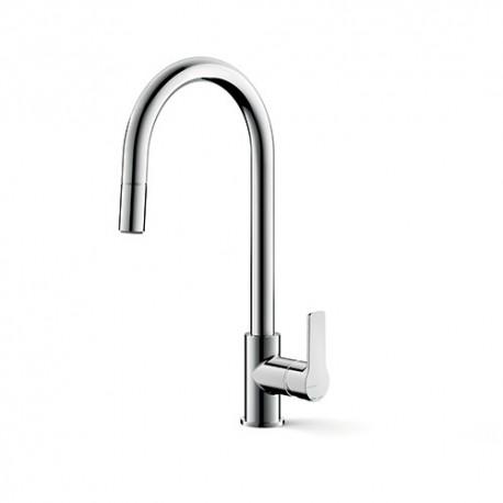 MITIGEUR EVIER PRIME C3 BEC ORIENTABLE CHROMÉ DOUCHETTE EXTRACTIBLE - CRISTINA ONDYNA PE53051