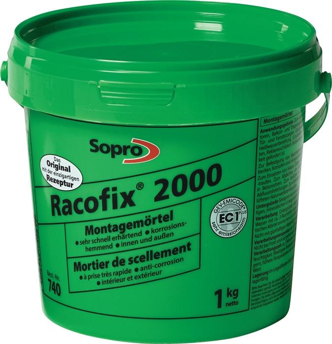 Mortier de scellement Racofix® 2000 1:3 séparat. Pièce (eau/mortier) 1 kg 1 kg seau SOPRO_0