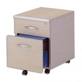 MT INTERNATIONAL CAISSON MOBILE 2 TIROIRS DONT 1 POUR DS MIRAGE CHÊNE CLAIR - DIM. L41 X H55 X P50 CM