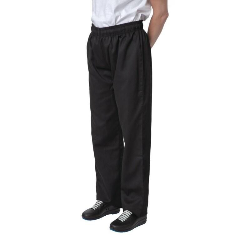 Pantalon de cuisine noir Nisbets Essentials S - S 5050984592959_0