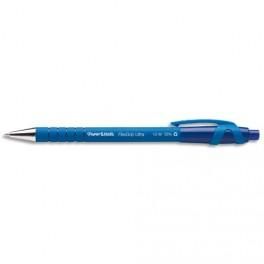PAPERMATE STYLO À BILLE POINTE MOYENNE RÉTRACTABLE ENCRE BLEUE CORPS CAOUTCHOUC FLEXGRIP