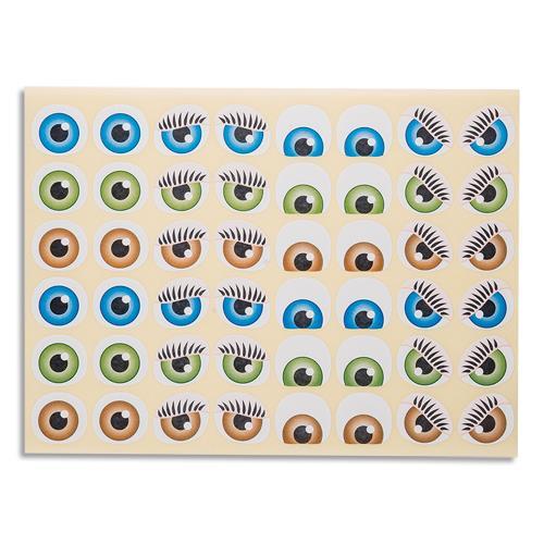 POCHETTE DE 15 PLANCHES DE GOMMETTES YEUX CLEOPATRE