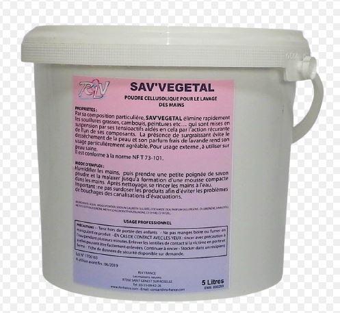 Poudre cellulosique pour le lavage des mains - SAV'VEGETAL - Élimine souillures grasses, cambouis et peintures_0