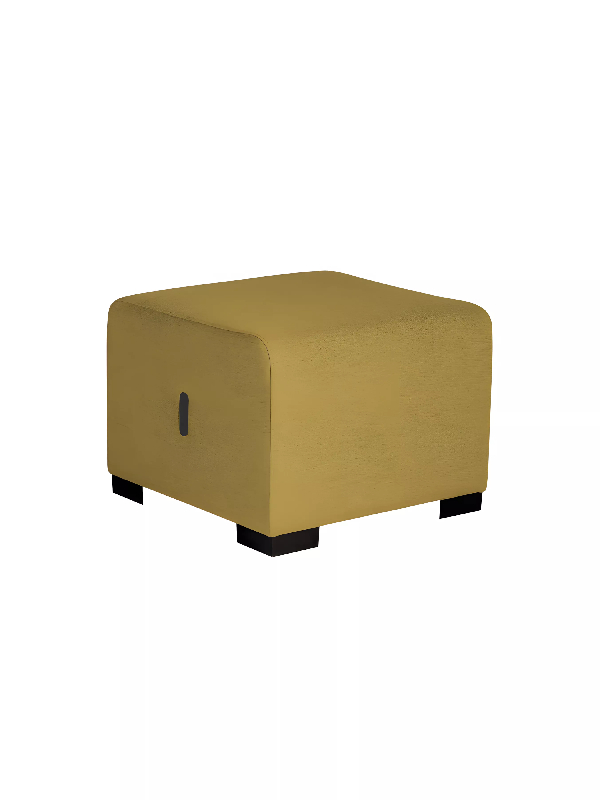 Pouf 1 place jaune safran_0