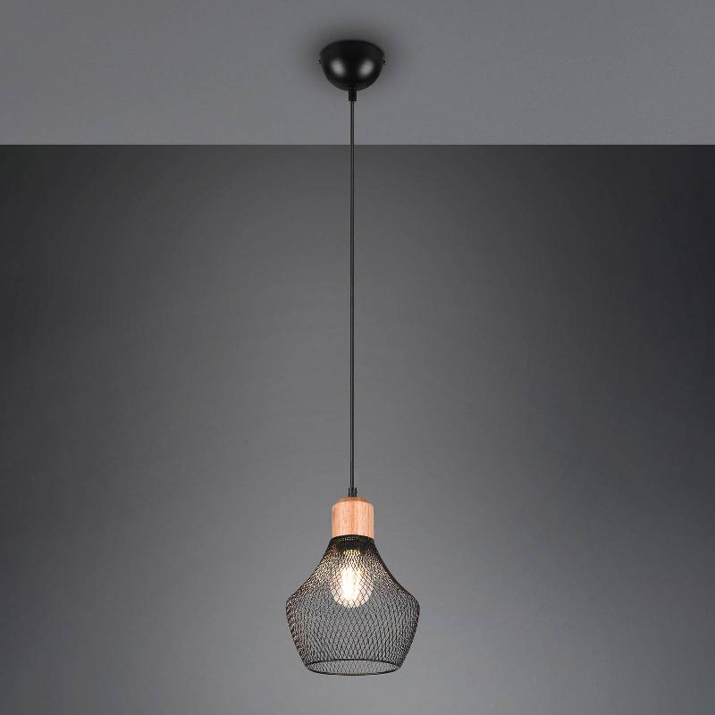 REALITY LEUCHTEN SUSPENSION VALERIA AVEC ABAT-JOUR EN TREILLIS, Ø 18 CM