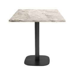 Restootab - Table 70x70cm - modèle Round marbre de trevisse - gris fonte 3760371511303_0
