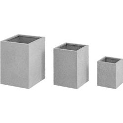 Royal Catering - Royal Catering RC_FPOT_02 Lot de 3 pots de fleurs en acier inoxydable 20 x 20 x 25 cm/27 x 27 x 38 cm/32 x 32 x 45 cm - 4062859193513_0