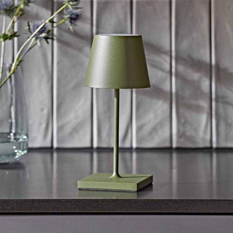 SIGOR LAMPE DE TABLE LED RECHARGEABLE NUINDIE MINI, EASY CONNECT, VERT SAPIN
