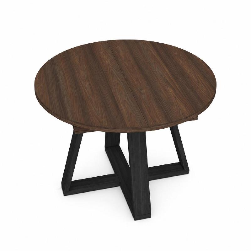 SKRAUT HOME Table Extensible, 103x103x73, Pour 6 personnes, De Salle à Manger, Chêne foncé - marron Bois manufacturé 770_1_0