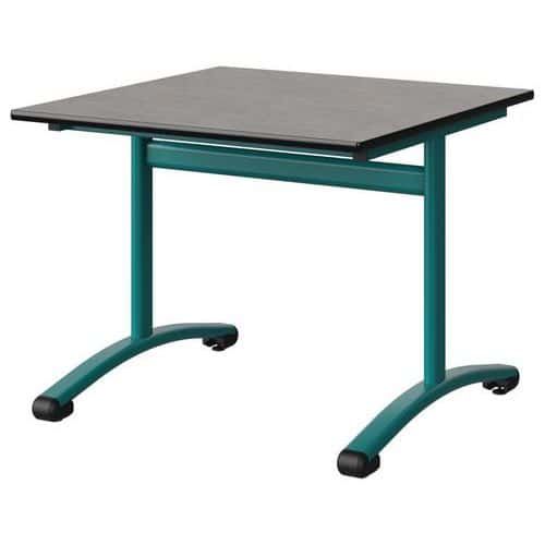 TABLE MALIBU 80X80 T4 DL STR ANTIB BÉTON F186/NOIR BLEU 5018