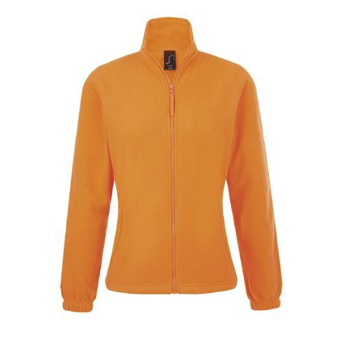 VESTE FEMME MICROPOLAIRE ZIPPÉE EN POLYESTER ORANGE FLUO