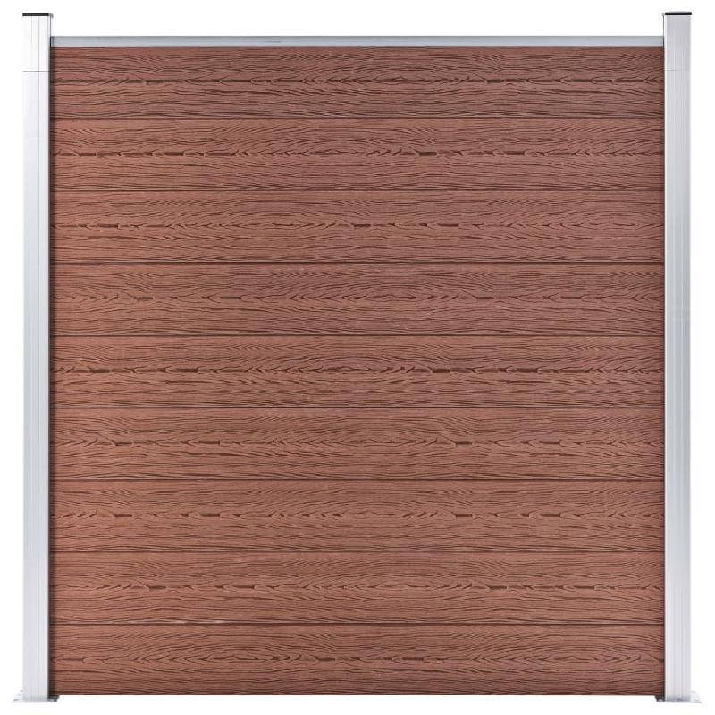 Vidaxl clôture de jardin wpc 180x186 cm marron 49066_0