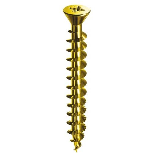 VIS BOIS - TÊTE FRAISÉE RÉDUITE - PZ - ZINGUÉ JAUNE - 3X10 - B1000 SPAX
