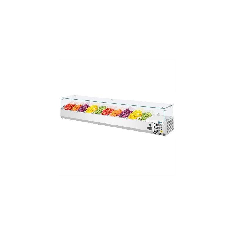 Vitrine inox réfrigérée à ingrédients 9 x GN 1/3 (P)100 mm, 230 W, 220 V - MONO_0