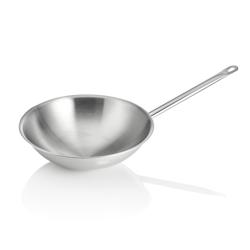 Wok DE CUISINE 21 avec base ronde, Ø 38 cm, acier inoxydable chrome-nickel 18/10 - Was Germany - 4044925127226_0